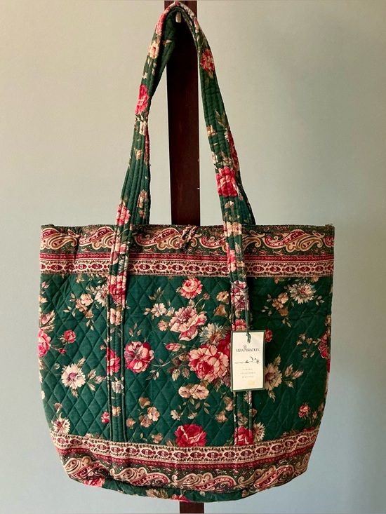 Vera Bradley Handbags - Vintage 1980s VERA BRADLEY Indiana Greenbriar 18x16" Button Tote Bag Floral